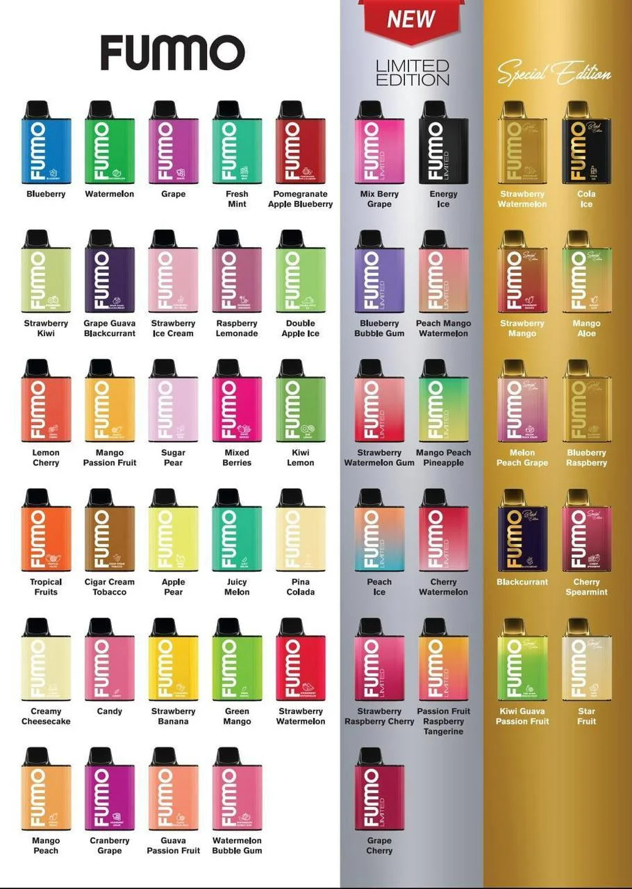 Available Flavors of Fummo King