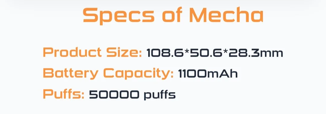 Product Details Vapengin Mecha Vape