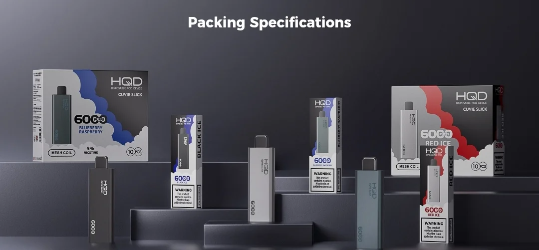 Packing Specifications HQD Vape 6000 Puffs
