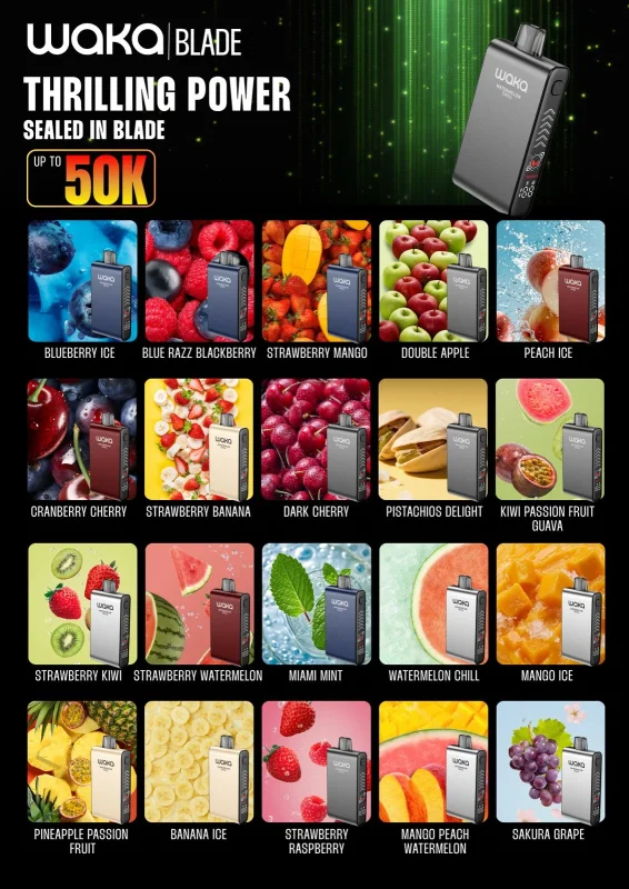 Flavors Menu Waka blade 50k in Dubai