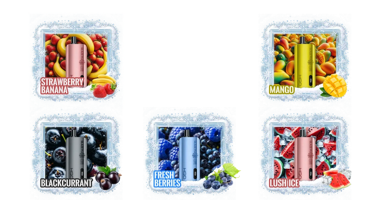 HQD Glaze Plus Available Flavors