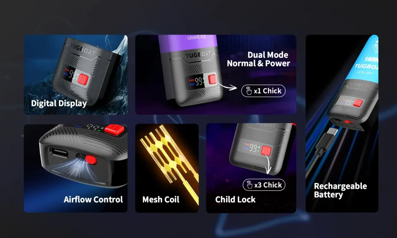TUGBOAT Super Battery with all operative buttons