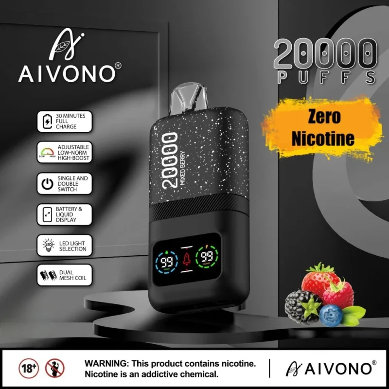 AIVONO 20000 Puffs 0MG Specifications