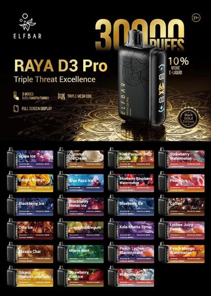 ELFBAR Raya D3 Pro Available Flavors in UAE
