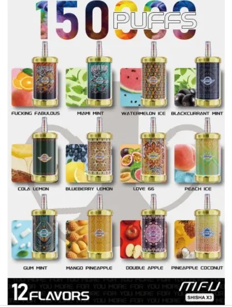 Flavors Available MFU X3 150000 Puffs