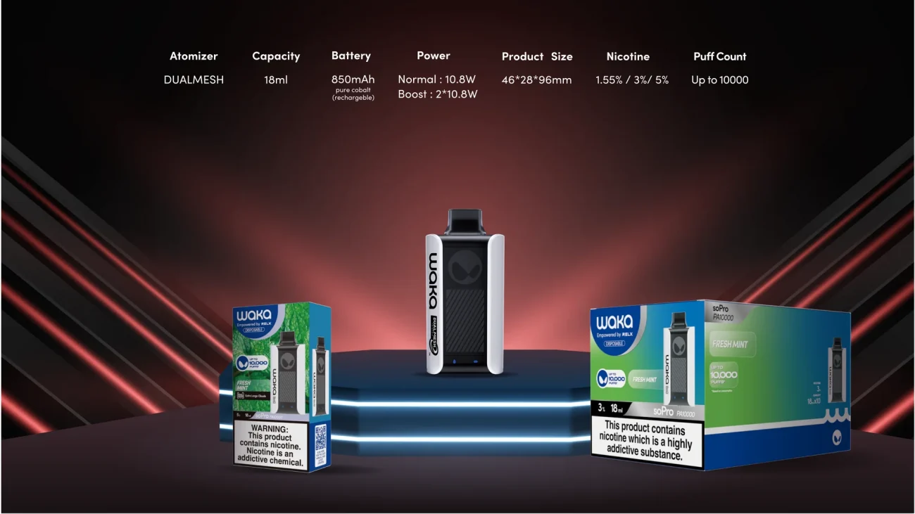 WAKA SOPRO 10000 Puffs Package includes