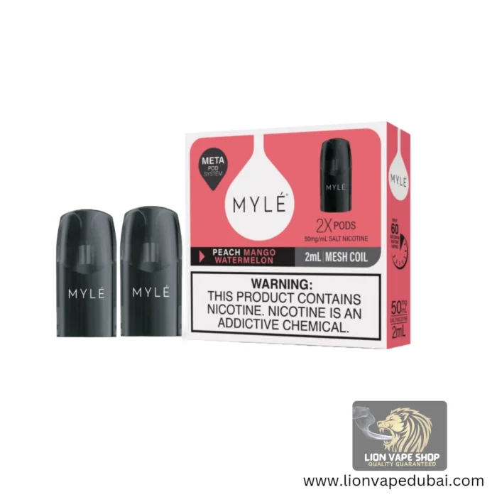 Myle V5 Meta Pods Peach Mango watermelon