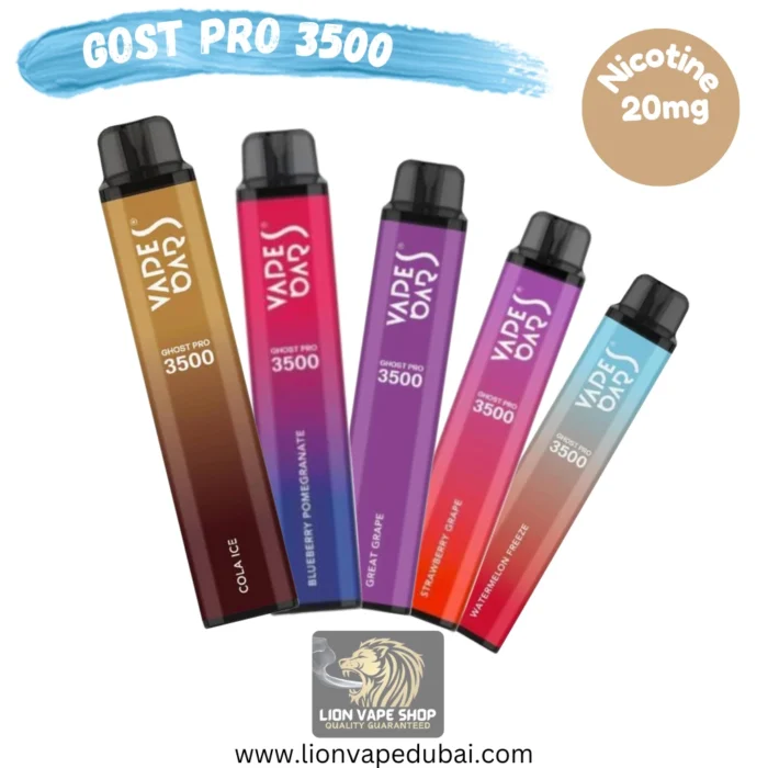 Vape Bar Ghost Pro 3500 Puffs 20mg Nicotine All Flavors in Dubai UAE