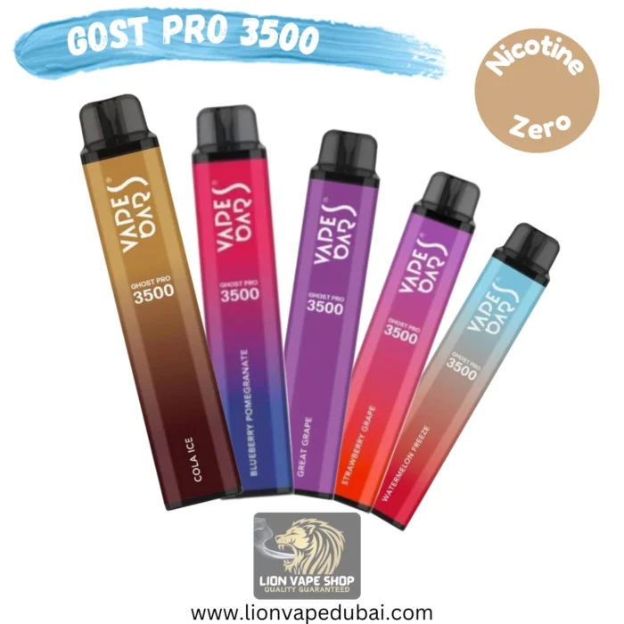 Vape Bar Ghost Pro 3500 Puffs Zero Nicotine All Flavors in Dubai UAE