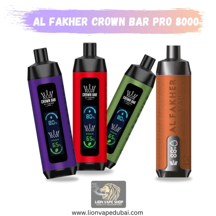 Al Fakher Crown Bar Pro 8000 Puffs Disposable Vape All Flavors in Dubai UAE