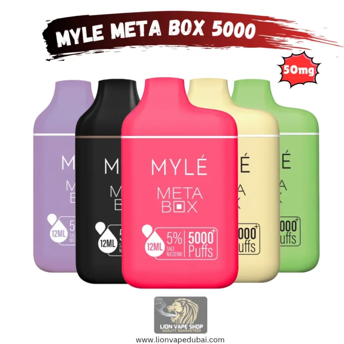 MYLE Meta Box 5000 Puffs 50mg & 20mg Disposable Vape in Dubai, UAE