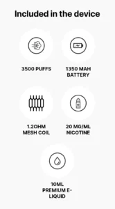Vapes Bars Ghost Pro 20mg Specifications