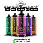 Al Fakher Crown Bar HYPERMAX 20mg 15000 Puffs Disposable Vape in Dubai