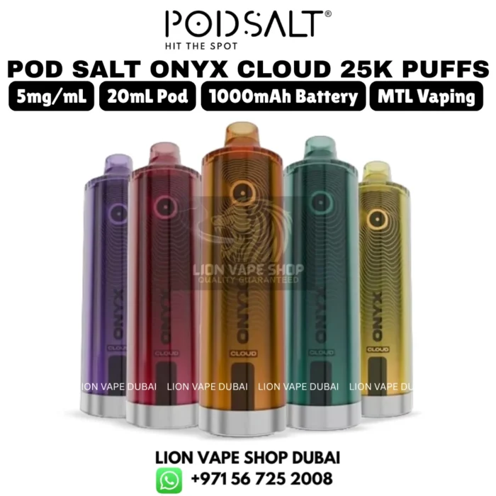 POD SALT Onyx Cloud 25000 Puffs 5mg Nicotine in Dubai UAE