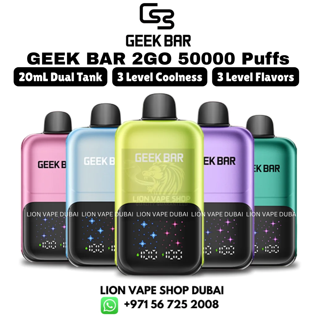 GEEK BAR 2GO 50000 Puffs 50mg Nicotine Vape in Dubai, UAE