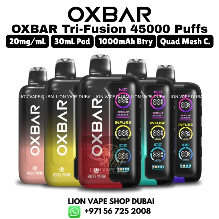 OXBAR Tri Fusion 45000 Puffs 20mg/mL Nicotine in Dubai UAE