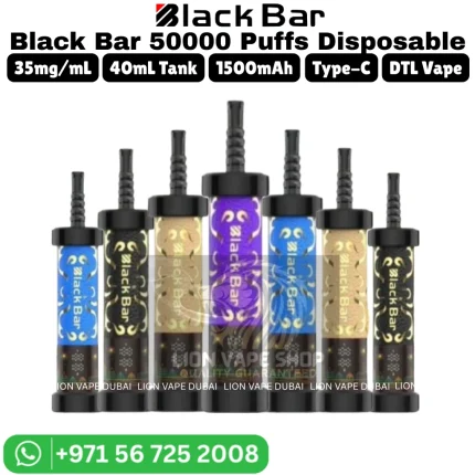 Authentic BLACK Bar 50000 Puffs 35MG Nicotine Vape in Dubai