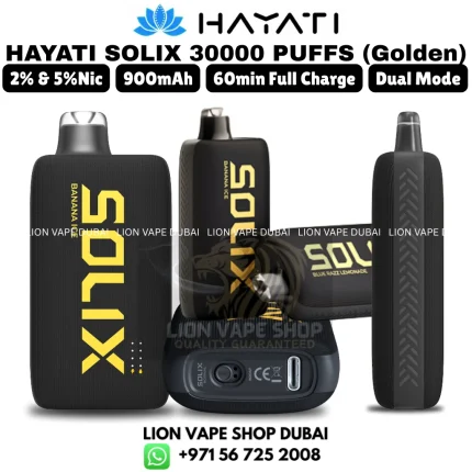 HAYATI SOLIX 30000 Puffs 5% Nicotine Vape in Dubai