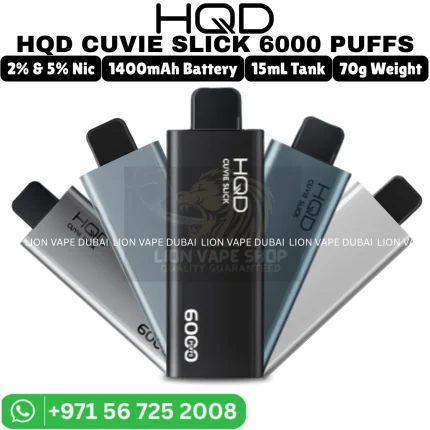 HQD CUVIE Slick 6000 Puffs Ultra Thin Disposable Vape in Dubai UAE