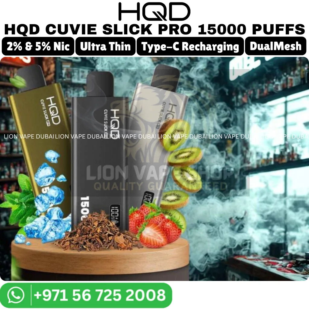 HQD Cuvie Slick Pro 15000 Puffs 2% Nicotine Vape in Dubai