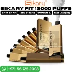 SIKARY FIT 12000 Puffs – Sleek Metallic Disposable Vape in Dubai