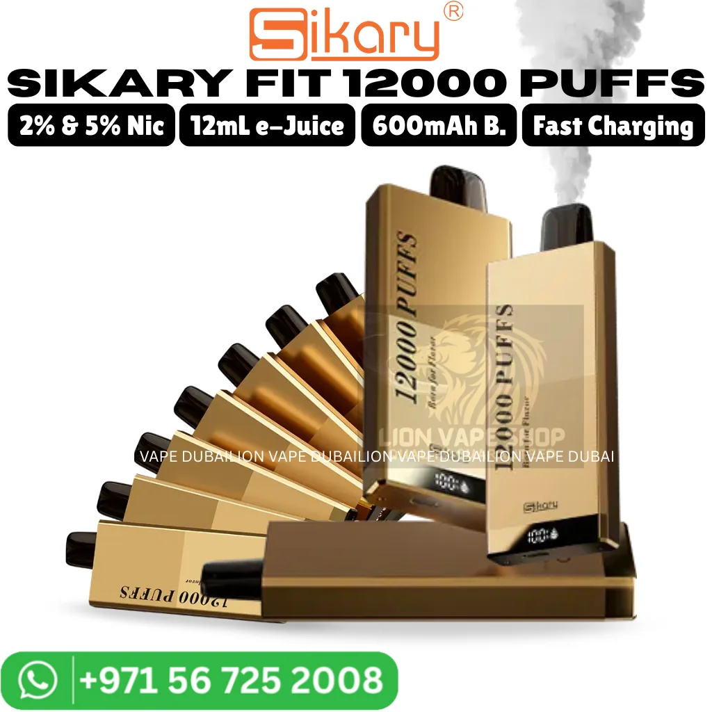 SIKARY FIT 12000 Puffs – Sleek Metallic Disposable Vape in Dubai SIKARY FIT 12000 Puffs – Sleek Metallic Disposable Vape in Dubai