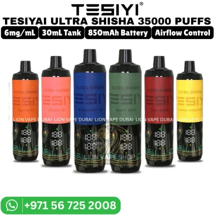 TESIYI Ultra Shisha 35000 Puffs 6mg Nicotine Vape in Dubai UAE