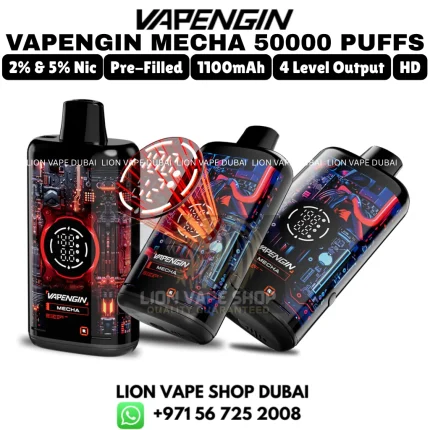 VAPENGIN Mecha 50000 Puffs 2% Nicotine Vape in Dubai UAE