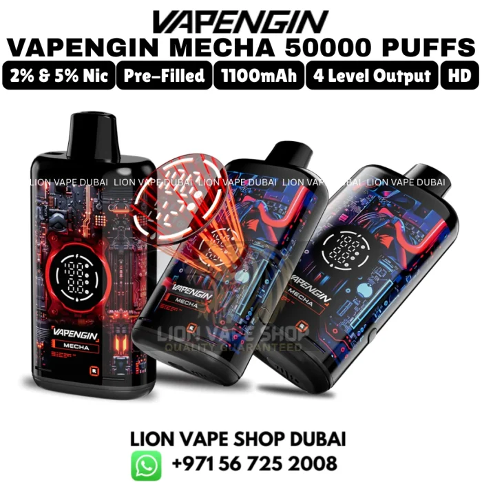 VAPENGIN Mecha 50000 Puffs 2% Nicotine Vape in Dubai UAE