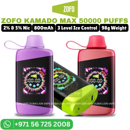 Buy ZOFO Kamado Max 50000 Puffs 5mg Nicotine Vape in Dubai UAE