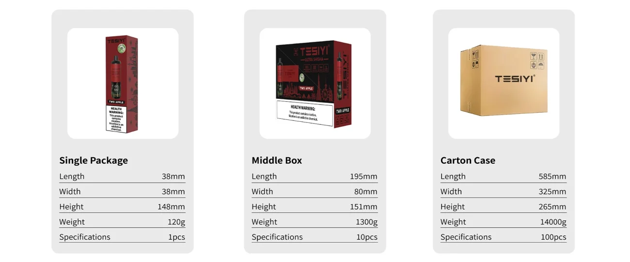 Features TESIYI Ultra Shisha 35000 Puffs