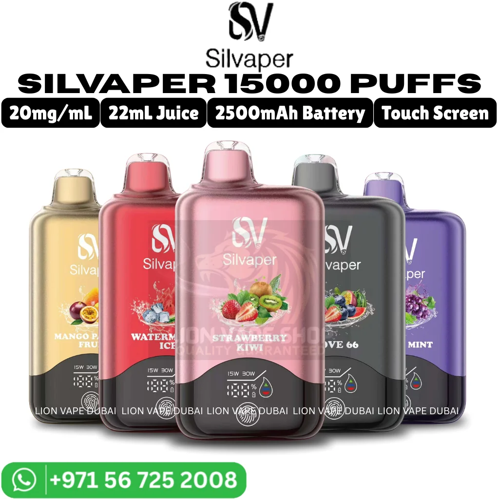 SILVAPER 15000 Puffs 2% Nicotine Vape in Dubai UAE SILVAPER 15000 Puffs 2% Nicotine Vape in Dubai UAE