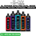 AL Fakher 8000 Pro Dual Mode Disposable Vape in Dubai