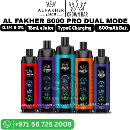 AL Fakher 8000 Pro Dual Mode Disposable Vape in Dubai
