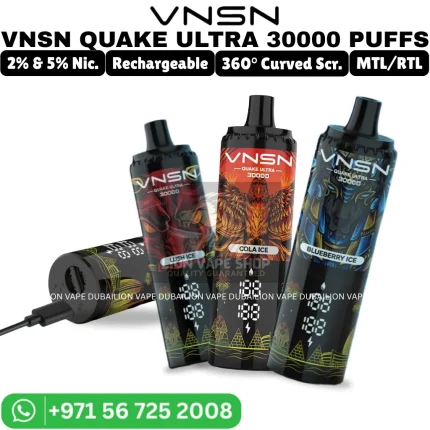 VNSN Quake Ultra 30000 Puffs 50MG Nicotine Vape in Dubai