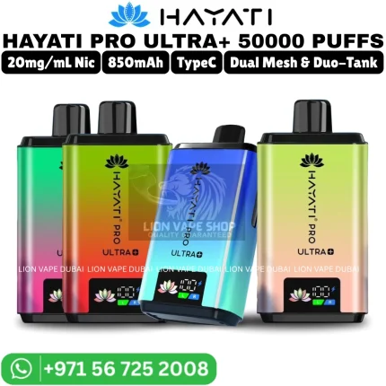 HAYATI Pro Ultra+ S 50000 Puffs 5% Nicotine Vape in Dubai