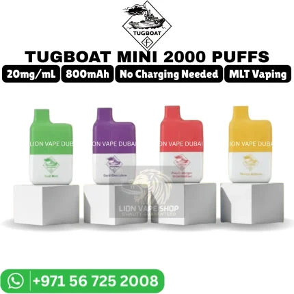 TUGBOAT Mini 2000 Puffs 20mg Nicotine Vape in Dubai