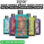 ZGAR SORNA Boost 50000 Puffs 18MG Nicotine Vape in Dubai