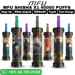 Buy MFU Shisha X1 40000 Puffs 5mg Nicotine Disposable Vape in Dubai UAE
