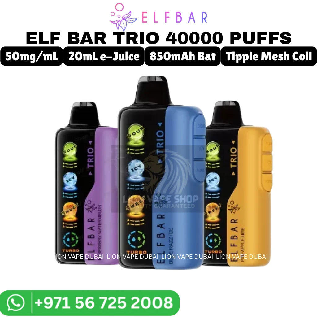 ELFBAR Trio 40000 Puffs 5% Nicotine Vape in Dubai