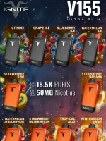 IGNITE 15500 Puffs available flavors