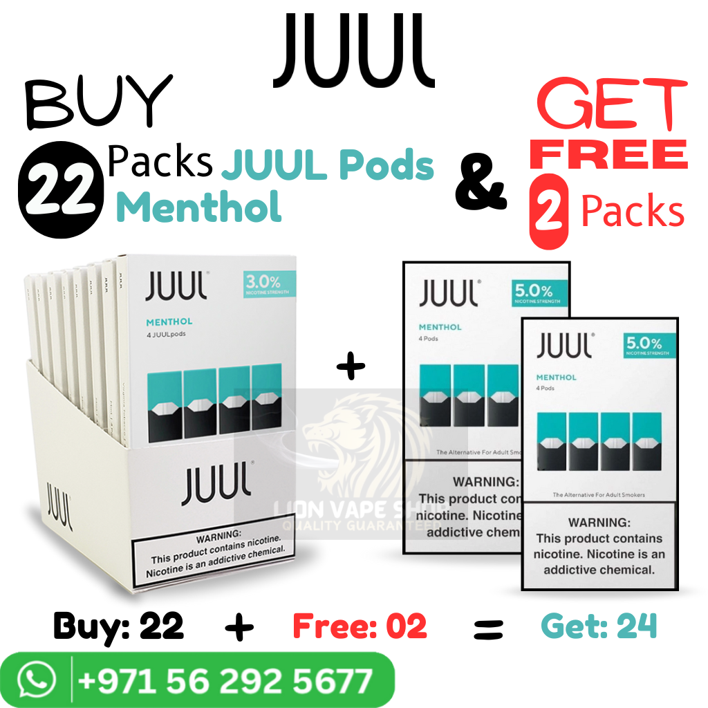 JUUL Menthol Offer in Dubai 5% Nicotine Pods