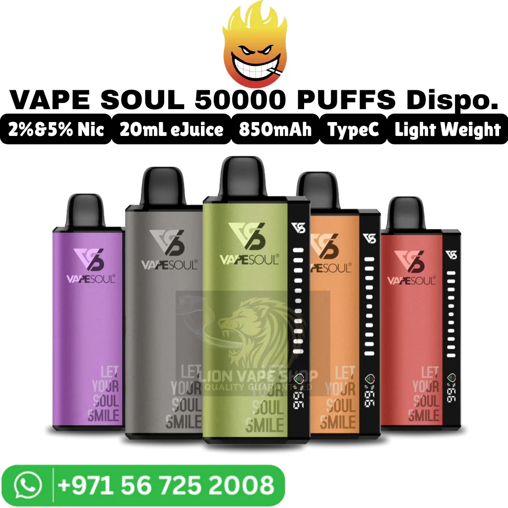 VAPESOUL 40000 Puffs 5% Nicotine Disposable Vape in Dubai