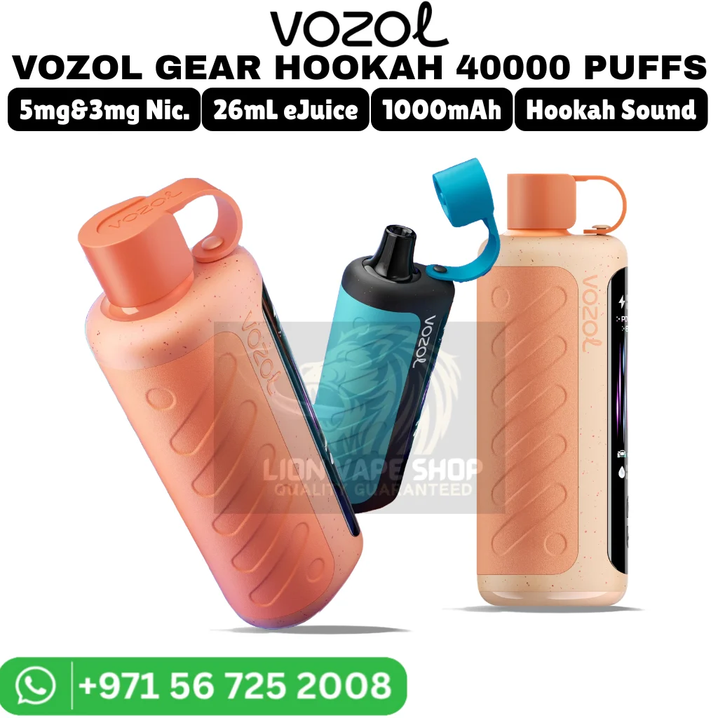 VOZOL Gear Hookah 40000 Puffs 5MG Nicotine Vape in Dubai