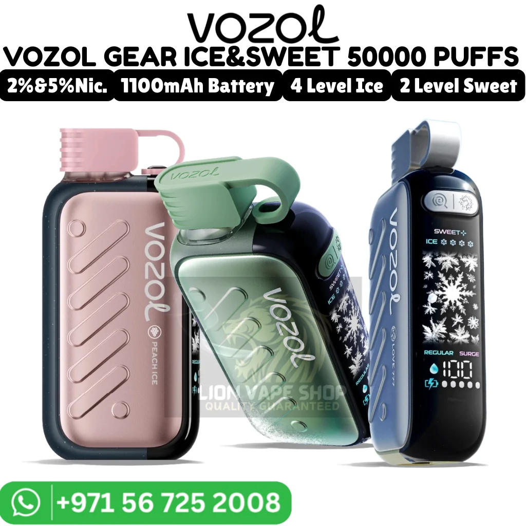 VOZOL Gear 50000 Puffs Ice & Sweet 5% Nicotine Vape in Dubai