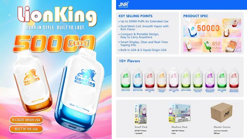 Details about JNR LionKing 50000 Puffs