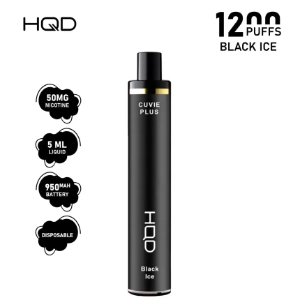 All Features HQD Black 1200 Puffs