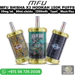 MFU Shisha X3 150K Puffs Hookah 5mg Vape in Dubai