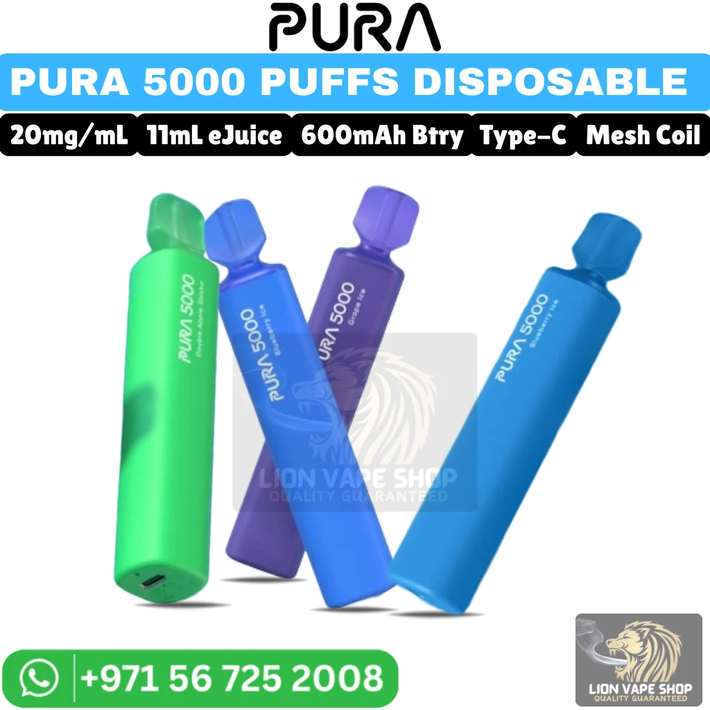 PURA 5000 Puffs 2% Nicotine Vape in Dubai
