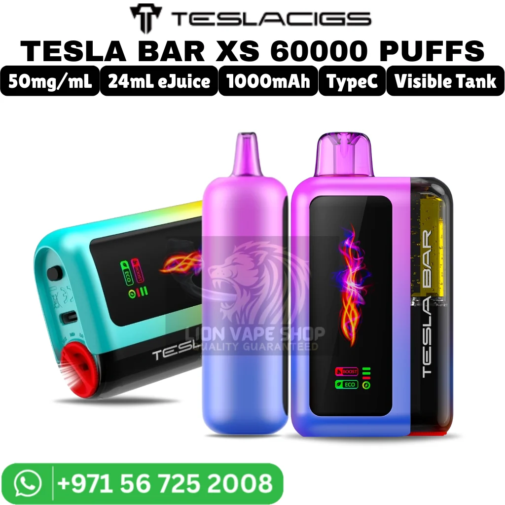 TESLA BAR XS 60000 Puffs 5% Nicotine Vape in Dubai